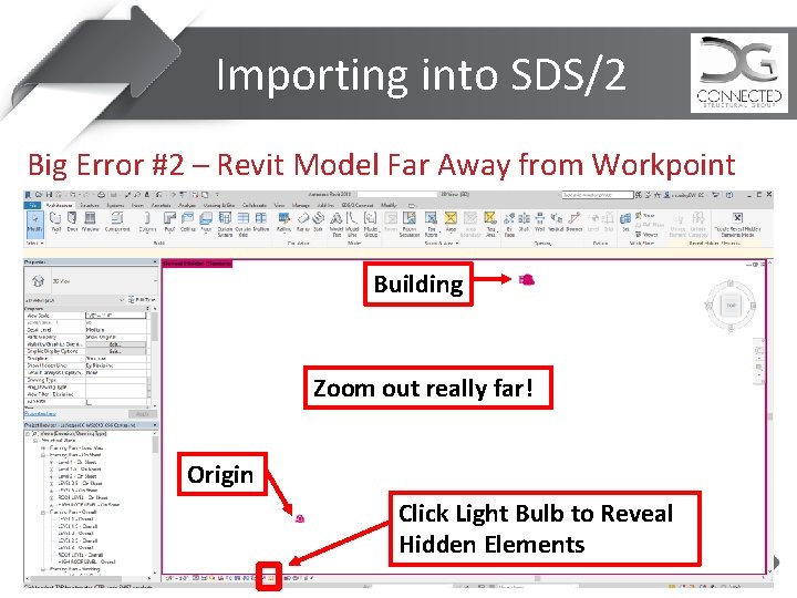 Importing into SDS/2 Big Error #2 – Revit Model Far Away from Workpoint Building
