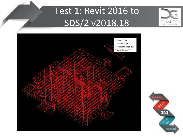 Test 1: Revit 2016 to SDS/2 v 2018. 18 