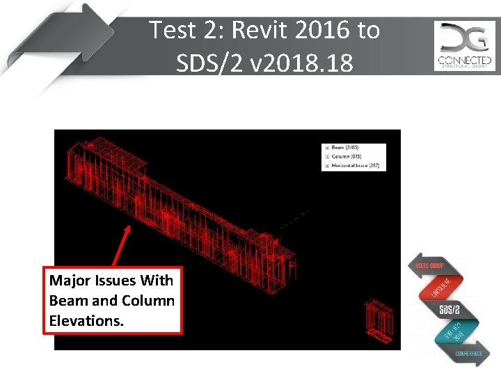 Test 2: Revit 2016 to SDS/2 v 2018. 18 Major Issues With Beam and