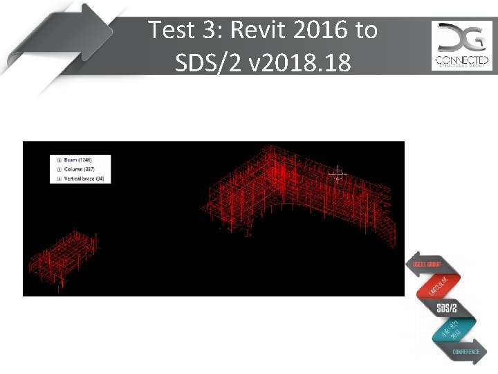 Test 3: Revit 2016 to SDS/2 v 2018. 18 