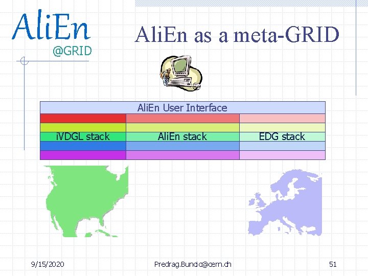 Ali. En @GRID Ali. En as a meta-GRID Ali. En User Interface i. VDGL