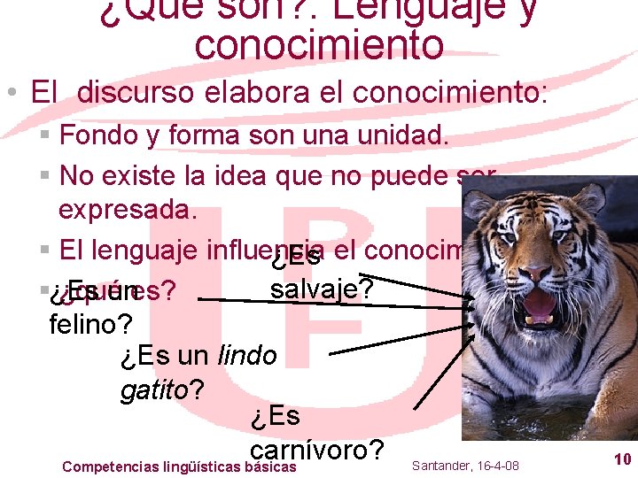 ¿Qué son? : Lenguaje y conocimiento • El discurso elabora el conocimiento: § Fondo