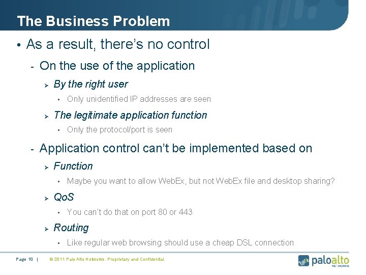 The Business Problem • As a result, there’s no control - On the use