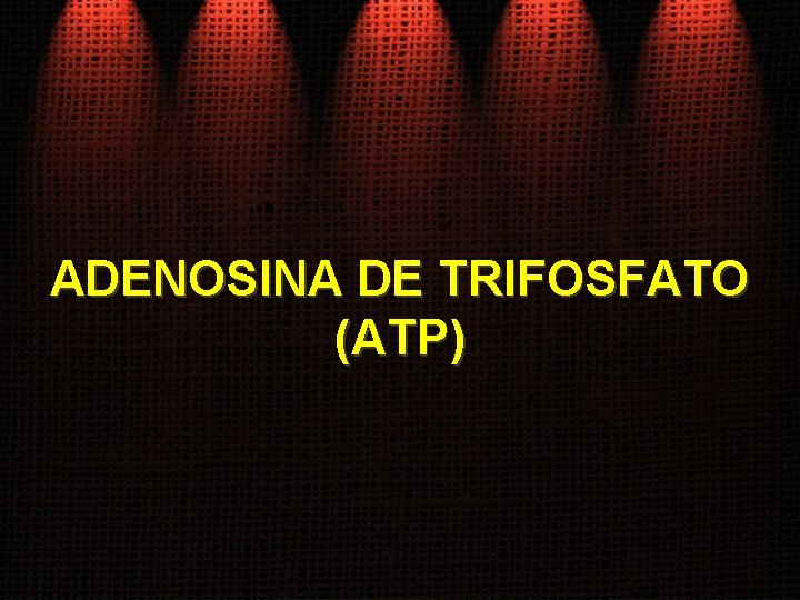 ADENOSINA DE TRIFOSFATO (ATP) 