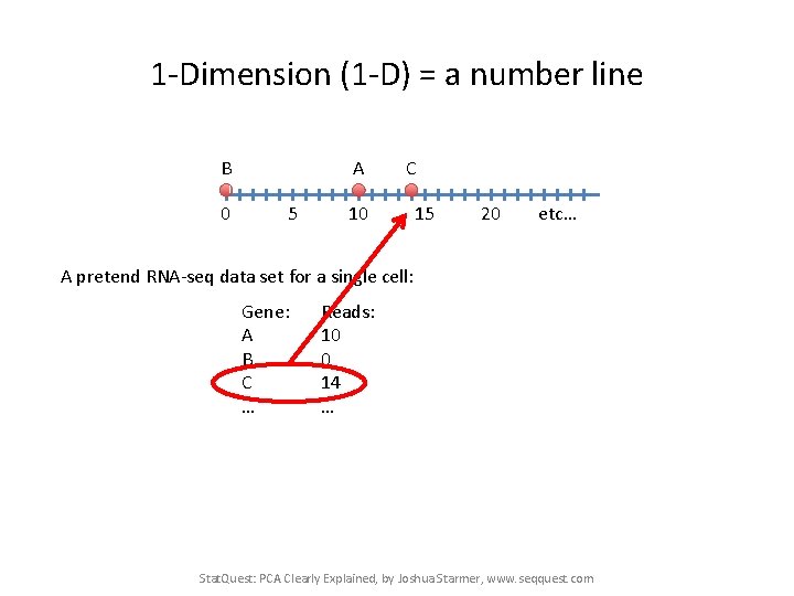 1 -Dimension (1 -D) = a number line B 0 A 5 C 10
