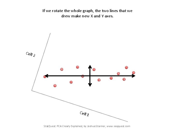 If we rotate the whole graph, the two lines that we drew make new