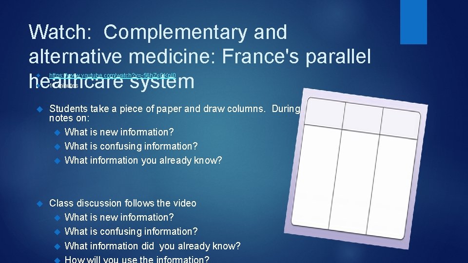 Watch: Complementary and alternative medicine: France's parallel healthcare system https: //www. youtube. com/watch? v=-56