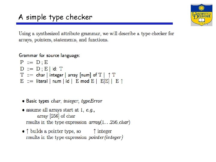 A simple type checker 