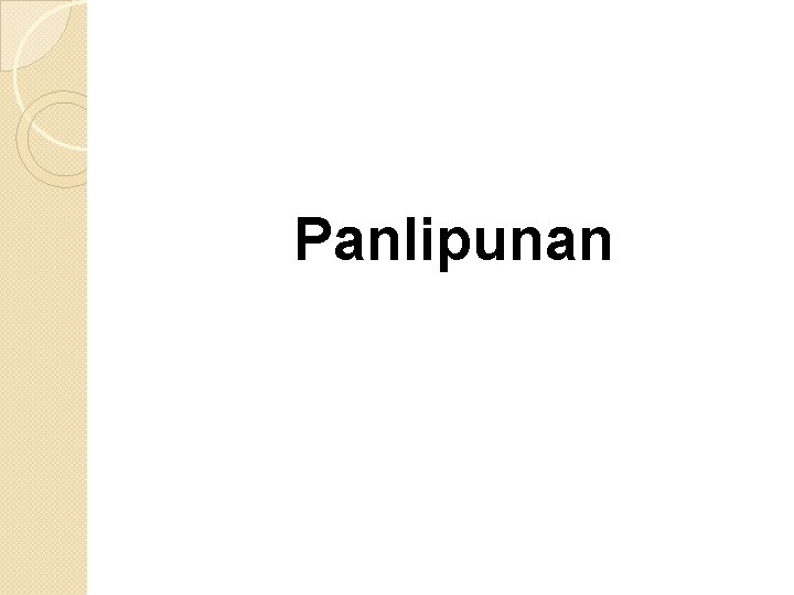 Panlipunan 