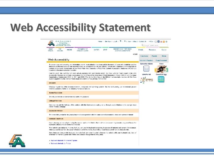 Web Accessibility Statement 