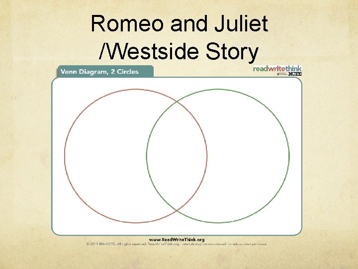 Romeo and Juliet /Westside Story 