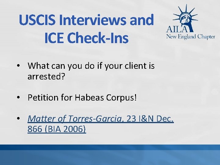 USCIS Interviews and ICE Check-Ins • What can you do if your client is