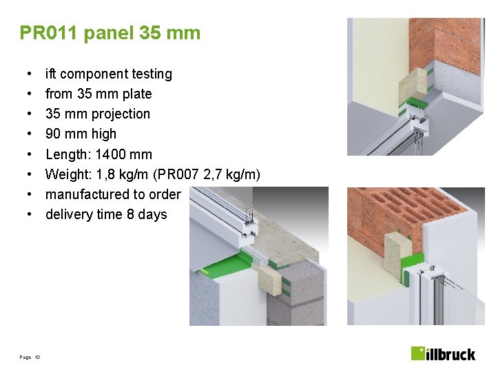 PR 011 panel 35 mm • • Page 10 ift component testing from 35