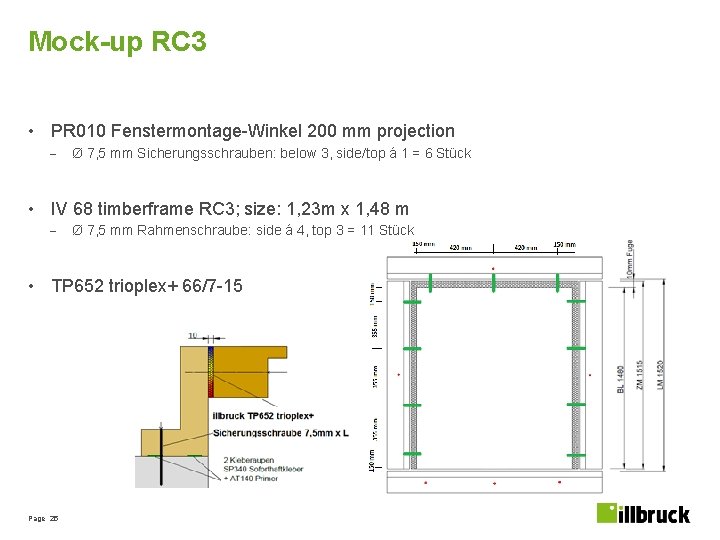 Mock-up RC 3 • PR 010 Fenstermontage-Winkel 200 mm projection - Ø 7, 5