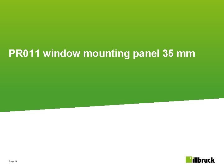 PR 011 window mounting panel 35 mm Page 9 