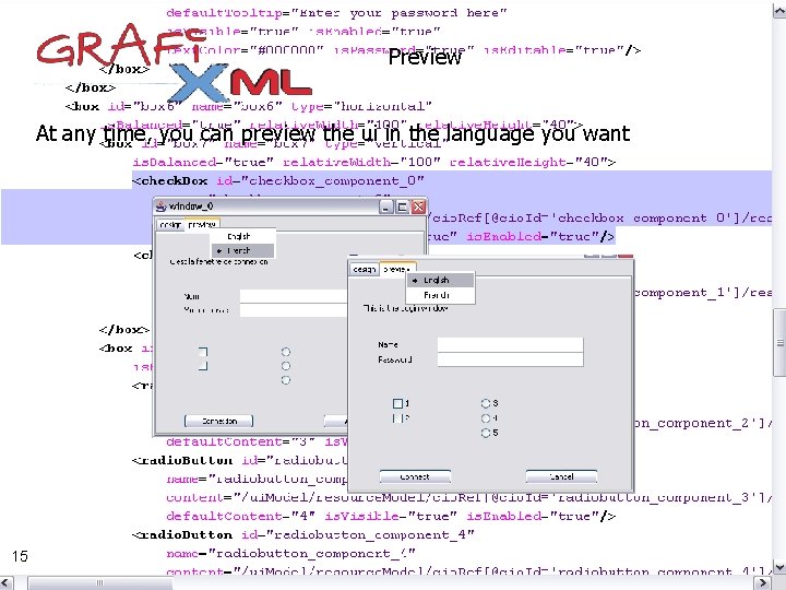 Preview At any time, you can preview the ui in the language you want Preview At any time, you can preview the ui in the language you want