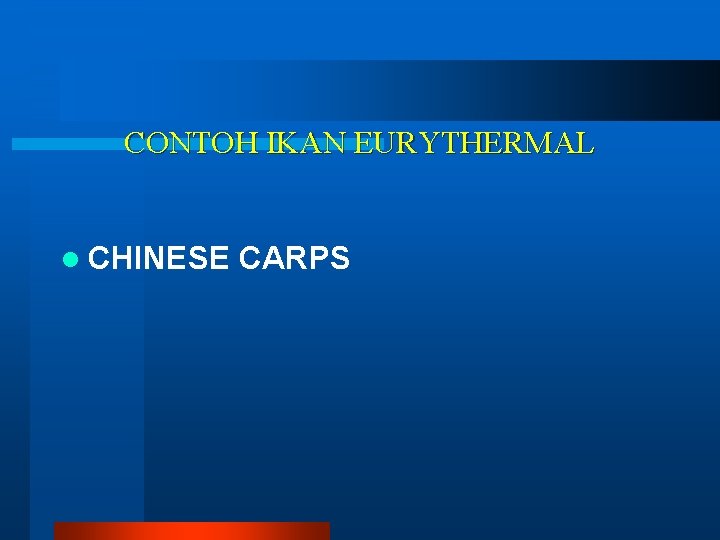 CONTOH IKAN EURYTHERMAL l CHINESE CARPS 