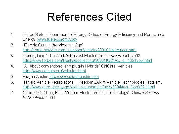 References Cited 1. 2. 3. 4. 5. 6. 7. United States Department of Energy,