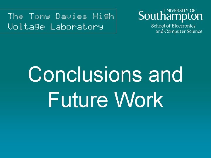 Conclusions and Future Work 