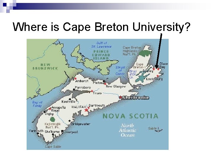 Where is Cape Breton University? 