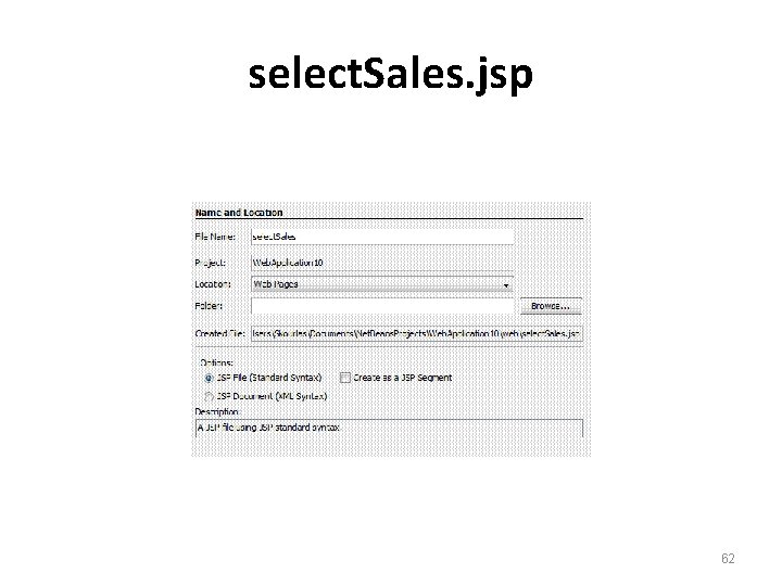 select. Sales. jsp 62 