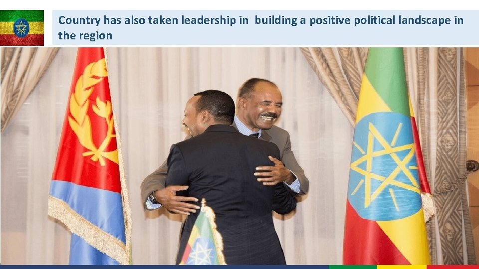 Country has also taken leadership in building a positive political landscape in the region