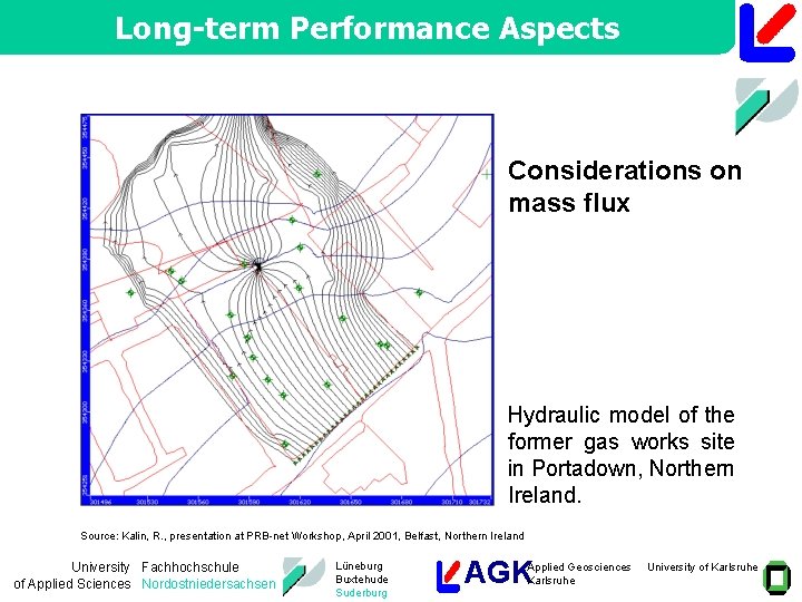 Long-term Performance Aspects Considerations on mass flux Hydraulic model of the former gas works