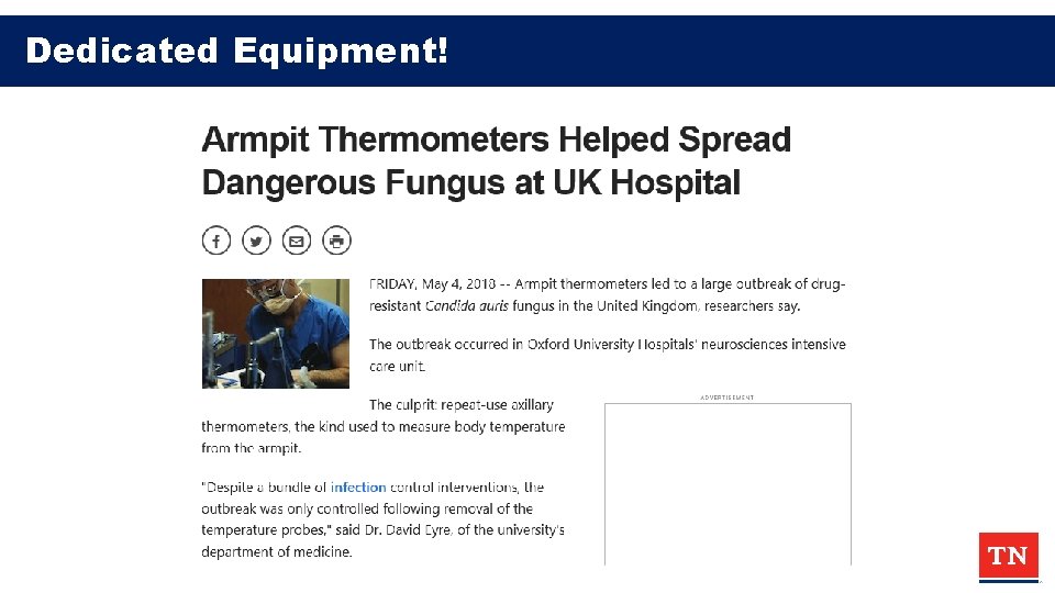 Dedicated Equipment! 