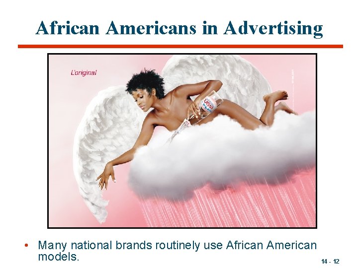 African Americans in Advertising • Many national brands routinely use African American models. 14