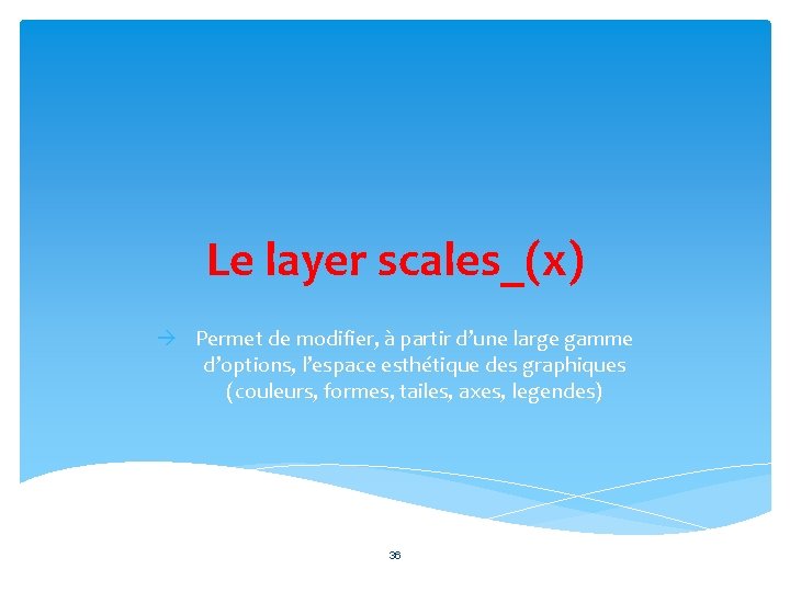 Le layer scales_(x) Permet de modifier, à partir d’une large gamme d’options, l’espace esthétique