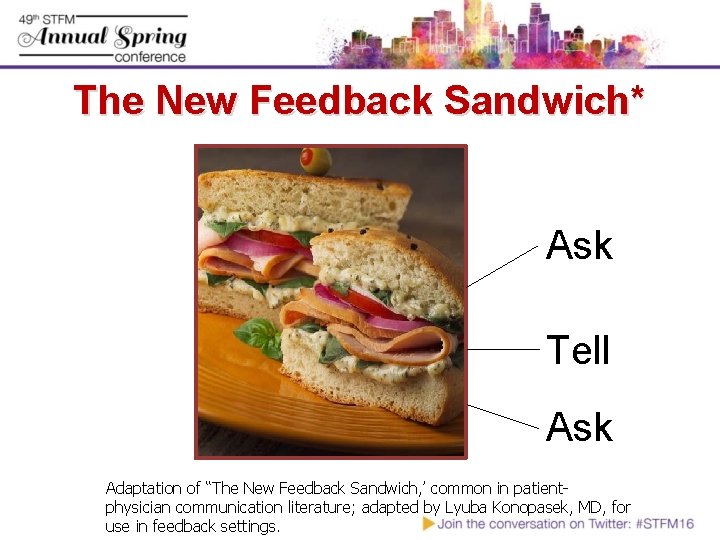 The New Feedback Sandwich* Ask Tell Ask Adaptation of “The New Feedback Sandwich, ’