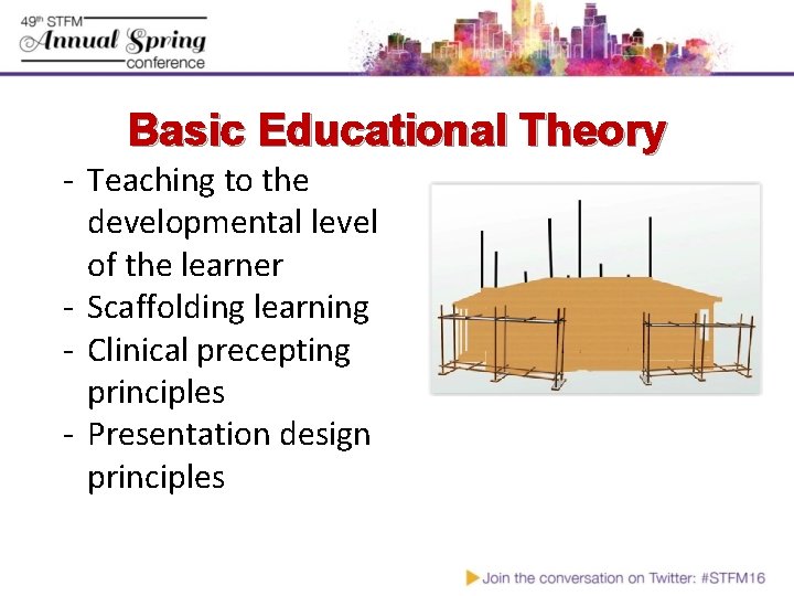 Basic Educational Theory - Teaching to the developmental level of the learner - Scaffolding
