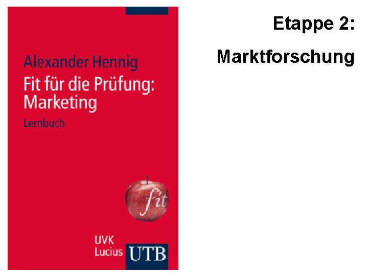 Etappe 2: Marktforschung 