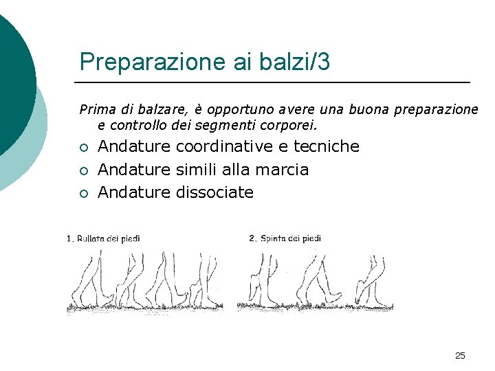 Preparazione ai balzi/3 Prima di balzare, è opportuno avere una buona preparazione e controllo Preparazione ai balzi/3 Prima di balzare, è opportuno avere una buona preparazione e controllo