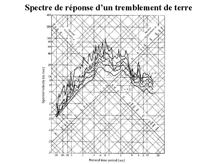 Spectre de réponse d’un tremblement de terre 