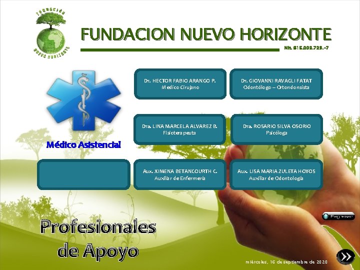 FUNDACION NUEVO HORIZONTE Nit. 815. 003. 723. -7 Dr. HECTOR FABIO ARANGO P. Medico