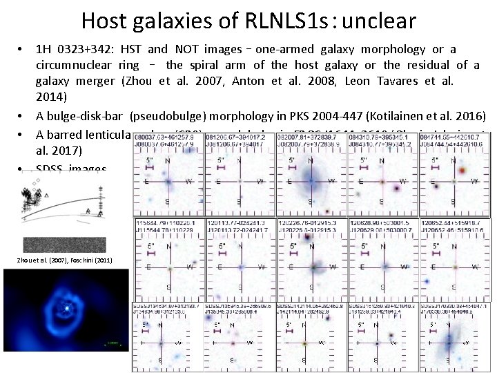 Host galaxies of RLNLS 1 s: unclear • • 1 H 0323+342: HST and