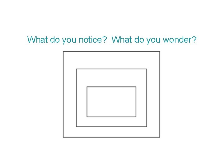 What do you notice? What do you wonder? What do you notice? What do you wonder?