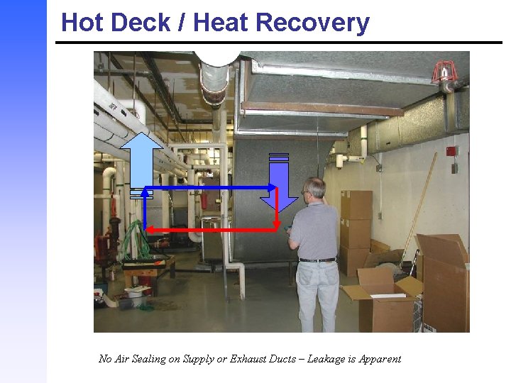 Hot Deck / Heat Recovery No Air Sealing on Supply or Exhaust Ducts –