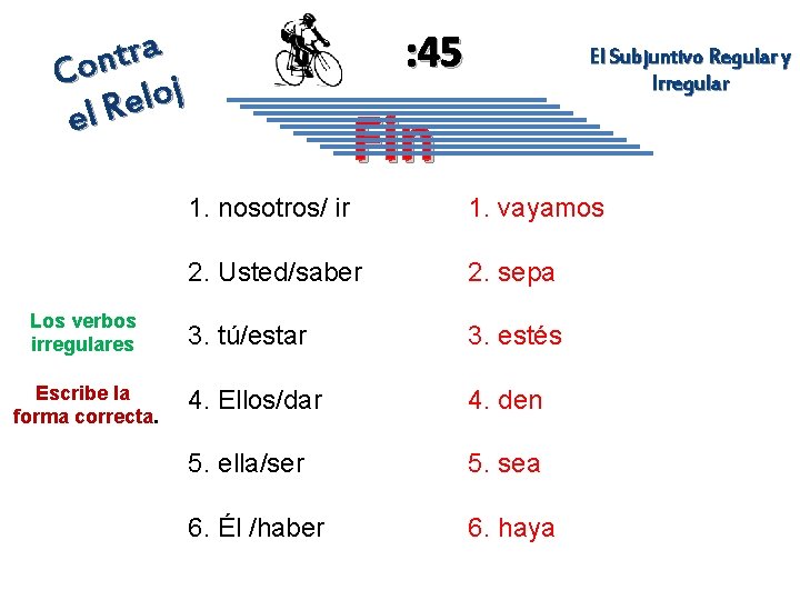 : 45 a r t n Co oj l e R el Los verbos