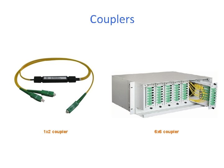 Couplers 1 x 2 coupler 6 x 6 coupler 