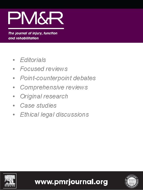 • • Editorials Focused reviews Point-counterpoint debates Comprehensive reviews Original research Case studies • • Editorials Focused reviews Point-counterpoint debates Comprehensive reviews Original research Case studies