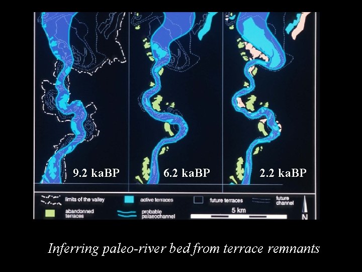 9. 2 ka. BP 6. 2 ka. BP 2. 2 ka. BP Inferring paleo-river