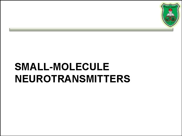 SMALL-MOLECULE NEUROTRANSMITTERS 