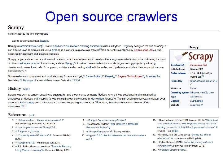 Open source crawlers 