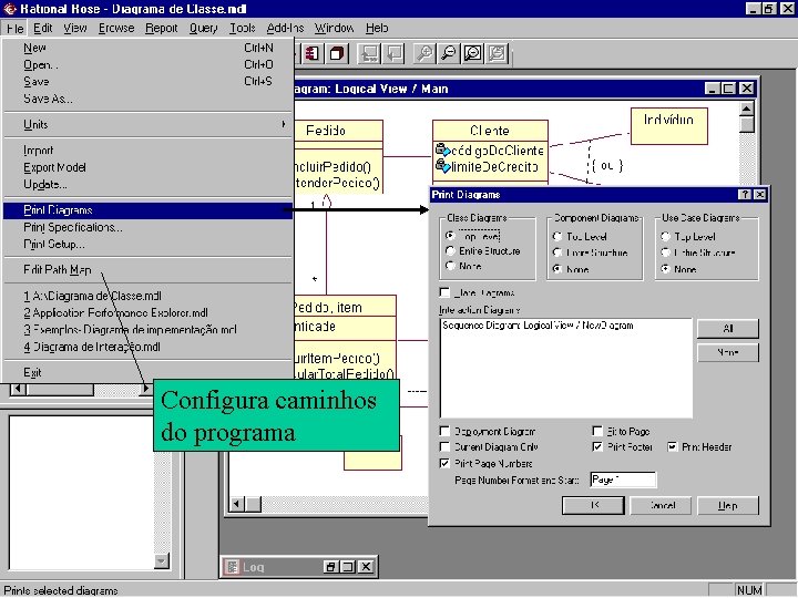 Configura caminhos do programa 