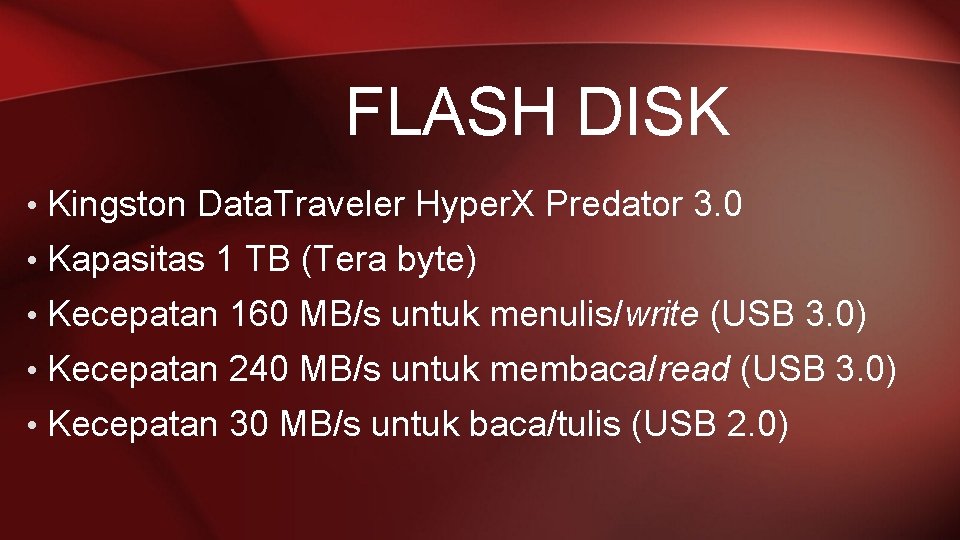 FLASH DISK • Kingston Data. Traveler Hyper. X Predator 3. 0 • Kapasitas 1