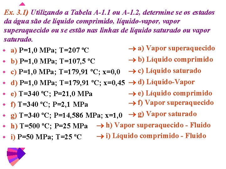 Ex. 3. 1) Utilizando a Tabela A-1. 1 ou A-1. 2, determine se os