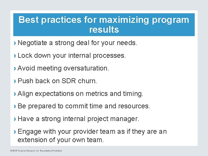 Best practices for maximizing program results › Negotiate a strong deal for your needs.