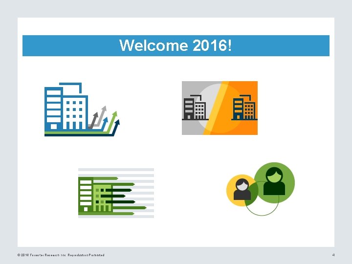 Welcome 2016! © 2016 Forrester Research, Inc. Reproduction Prohibited 4 